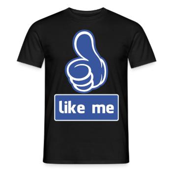like me - Men's T-Shirt - black - Front - AI Model Male 178 light (178cm)