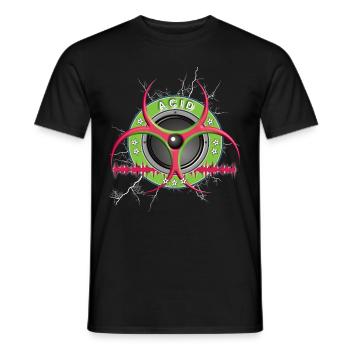 Acid Musique Techno - T-shirt homme - noir - Devant - AI Model Male 178 light (178cm)