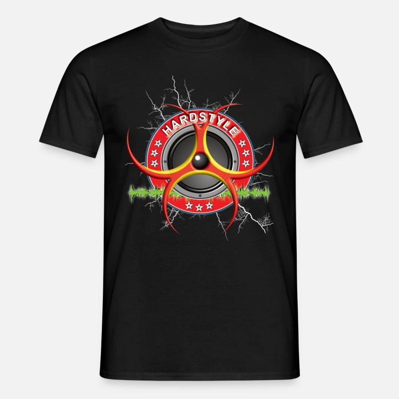 Hardstyle Musik Techno - Männer T-Shirt - Schwarz