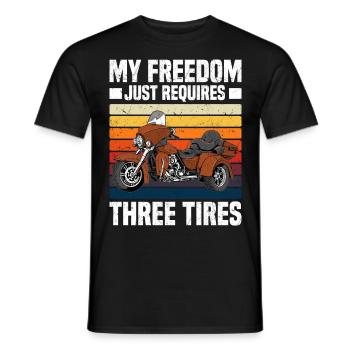 Trike Motorrad Motorradfahrer Triker Trikes Biker - Männer T-Shirt - Schwarz - Vorne - AI Model Male 178 light (178cm)