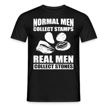 Steine Sammeln | Steinsammler Geologe Geschenkidee - Männer T-Shirt - Schwarz - Vorne - AI Model Male 178 light (178cm)