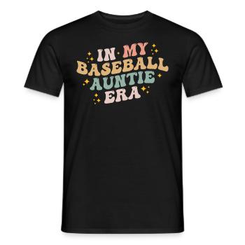 In My Baseball Auntie Era Funny Baseball Auntie - T-shirt homme - noir - Devant - AI Model Male 178 light (178cm)