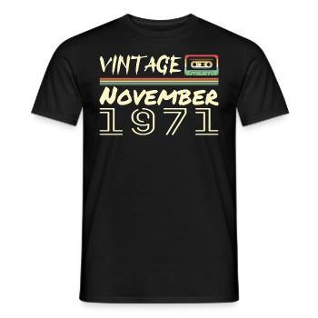 Légendaire Depuis Novembre 1971 - November 1971 - T-shirt homme - noir - Devant - AI Model Male 178 light (178cm)