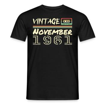 Légendaire Depuis Novembre 1961 - November 1961 - T-shirt homme - noir - Devant - AI Model Male 178 light (178cm)