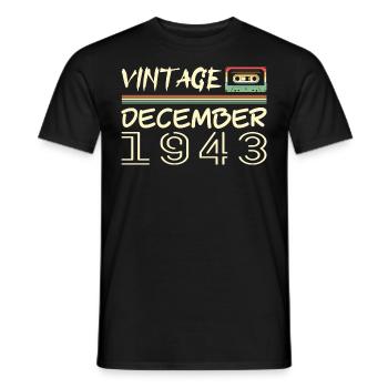 1943 December 1943 Jubilee December 1943 - Men's T-Shirt - black - Front - AI Model Male 178 light (178cm)