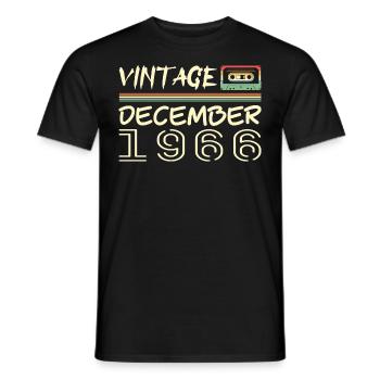 1966 December 1966 Jubilee December 1966 - Men's T-Shirt - black - Front - AI Model Male 178 light (178cm)