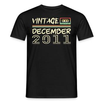 2011 December 2011 Jubilee December 2011 - Men's T-Shirt - black - Front - AI Model Male 178 light (178cm)