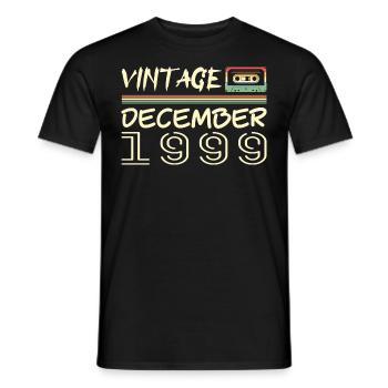 1999 December 1999 Jubilee December 1999 - Men's T-Shirt - black - Front - AI Model Male 178 light (178cm)