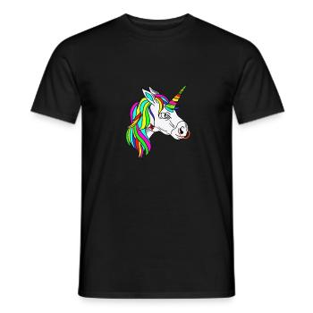 Einhorn,ein rebel Einhorn - Männer T-Shirt - Schwarz - Vorne - AI Model Male 178 light (178cm)