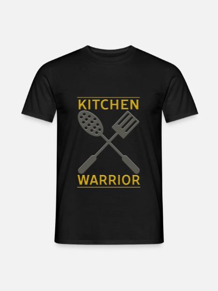 Kitchen Warrior - Küchen Krieger - Männer T-Shirt - Schwarz