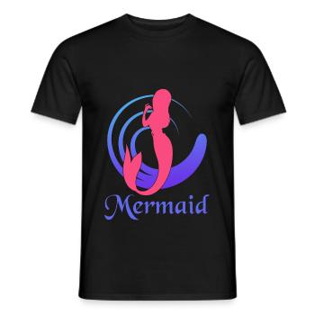 Singing Mermaid - Sirène chantante - T-shirt homme - noir - Devant - AI Model Male 178 light (178cm)