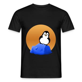 Pinguino sull' - pinguino sull' - T-shirt uomo - nero - Fronte - AI Model Male 178 light (178cm)