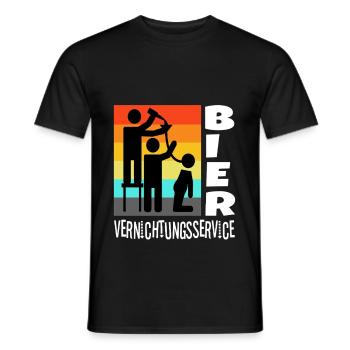 Beer Destruction Service - Men's T-Shirt - black - Front - AI Model Male 178 light (178cm)