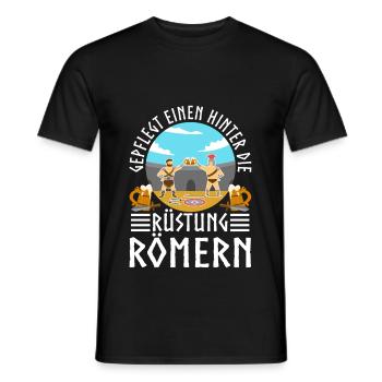 Gepflegt einen hinter die Rüstung Römern - Männer T-Shirt - Schwarz - Vorne - AI Model Male 178 light (178cm)