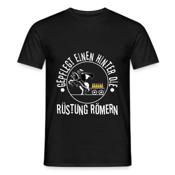Gepflegt einen hinter die Rüstung Römern - Männer T-Shirt - Schwarz - Vorne - AI Model Male 178 light (178cm)