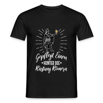 Gepflegt einen hinter die Rüstung Römern - Männer T-Shirt - Schwarz - Vorne - AI Model Male 178 light (178cm)