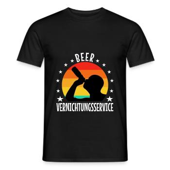 Beer Destruction Service - Men's T-Shirt - black - Front - AI Model Male 178 light (178cm)