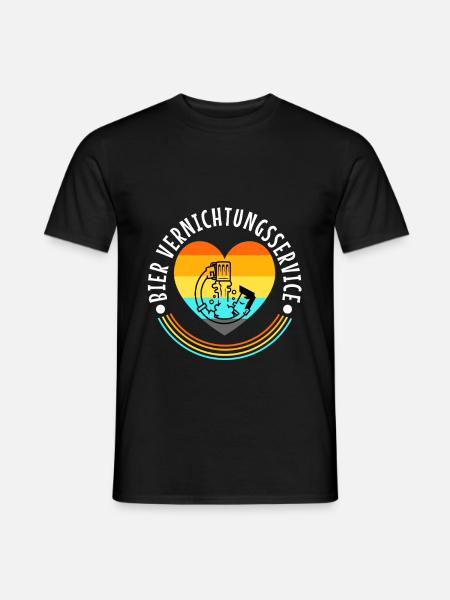 Bier Vernichtungsservice - Männer T-Shirt - Schwarz