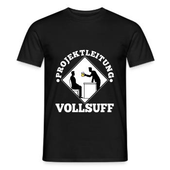 Projektleitung Vollsuff - Männer T-Shirt - Schwarz - Vorne - AI Model Male 178 light (178cm)