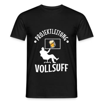 Projektleitung Vollsuff - Männer T-Shirt - Schwarz - Vorne - AI Model Male 178 light (178cm)