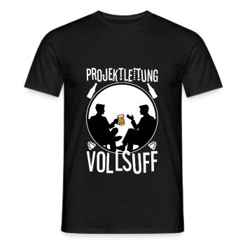 Projektleitung Vollsuff - Männer T-Shirt - Schwarz - Vorne - AI Model Male 178 light (178cm)