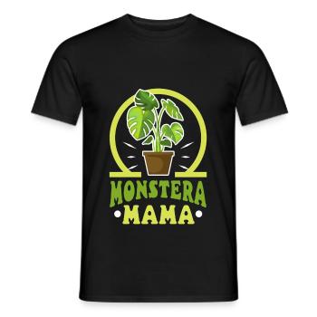Monstera Mama - T-shirt homme - noir - Devant - AI Model Male 178 light (178cm)