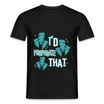 Je propagerais ça - T-shirt homme - noir - Devant - AI Model Male 178 light (178cm)