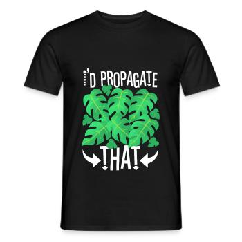Je propagerais ça - T-shirt homme - noir - Devant - AI Model Male 178 light (178cm)