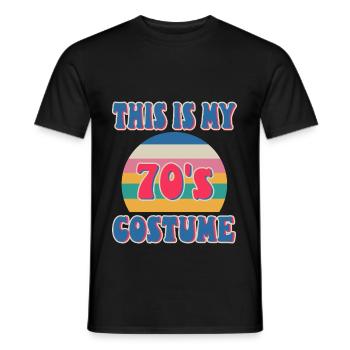 C’est mon costume des années 70 - T-shirt homme - noir - Devant - AI Model Male 178 light (178cm)