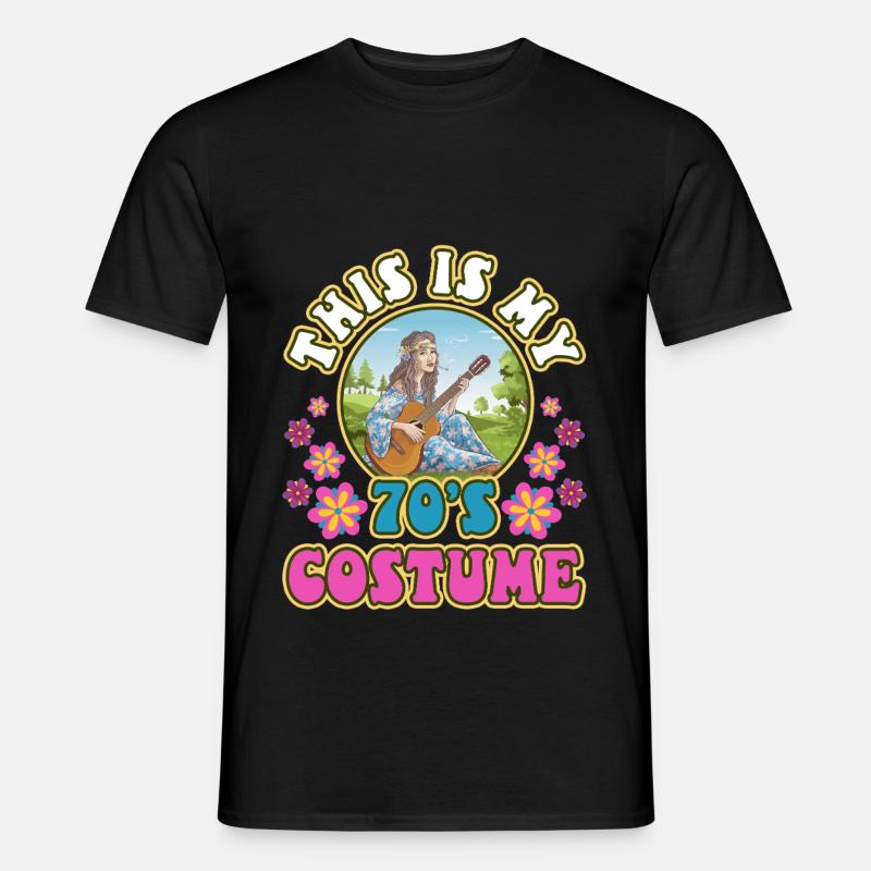 This Is My 70s Costume - Männer T-Shirt - Schwarz