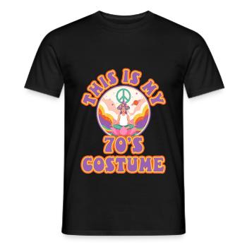 C’est mon costume des années 70 - T-shirt homme - noir - Devant - AI Model Male 178 light (178cm)