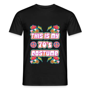 C’est mon costume des années 70 - T-shirt homme - noir - Devant - AI Model Male 178 light (178cm)