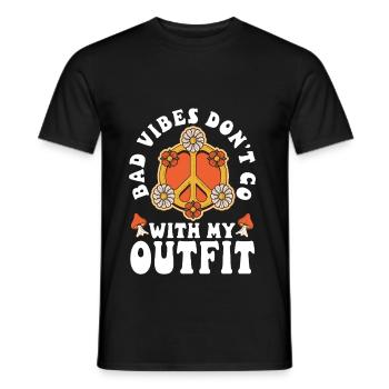 L’amour est mon arme, la musique est ma religion. - T-shirt homme - noir - Devant - AI Model Male 178 light (178cm)