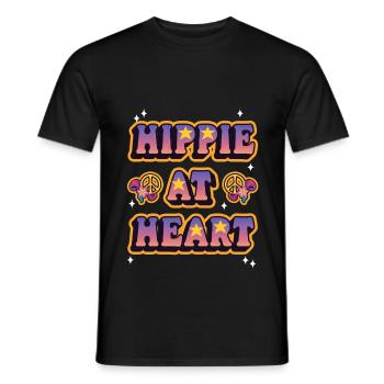 L’amour est mon arme, la musique est ma religion. - T-shirt homme - noir - Devant - AI Model Male 178 light (178cm)