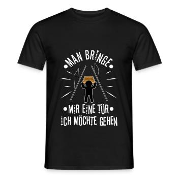 Man bringe mir eine Tür, ich möchte gehen - Männer T-Shirt - Schwarz - Vorne - AI Model Male 178 light (178cm)