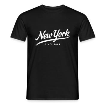 La Grosse Pomme de New York depuis 1664 - T-shirt homme - noir - Devant - AI Model Male 178 light (178cm)