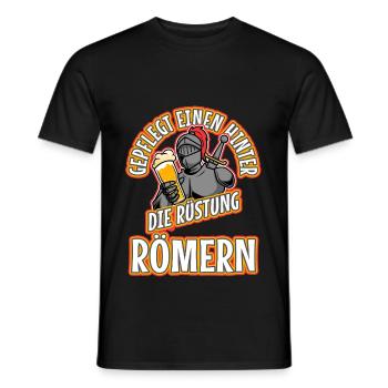 Gepflegt einen hinter die Rüstung Römern - Männer T-Shirt - Schwarz - Vorne - AI Model Male 178 light (178cm)