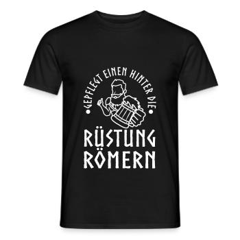 Gepflegt einen hinter die Rüstung Römern - Männer T-Shirt - Schwarz - Vorne - AI Model Male 178 light (178cm)