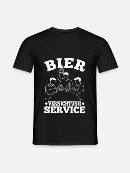 Bier Vernichtungsservice - Männer T-Shirt - Schwarz