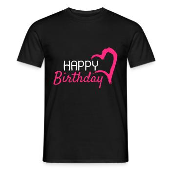 Joyeux anniversaire - T-shirt homme - noir - Devant - AI Model Male 178 light (178cm)