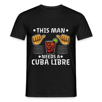 Cuba Libre - T-shirt homme - noir - Devant - AI Model Male 178 light (178cm)