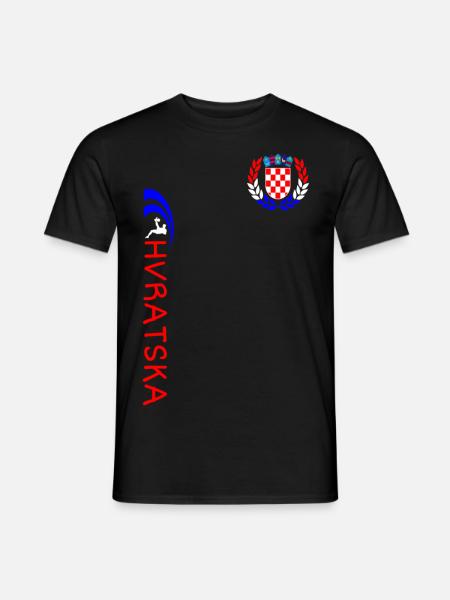 Kroatien Fußball - Männer T-Shirt - Schwarz