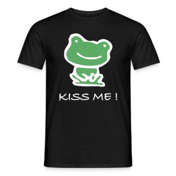 frog - Men's T-Shirt - black - Front - AI Model Male 178 light (178cm)