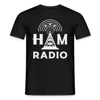 Radio HAM Operator Amateurfunk Antenne Geschenk - Männer T-Shirt - Schwarz - Vorne - AI Model Male 178 light (178cm)