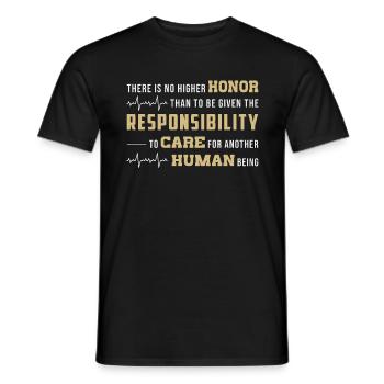 Rettungssanitäter Santäter Erste Hilfe Ersthelfer - Männer T-Shirt - Schwarz - Vorne - AI Model Male 178 light (178cm)