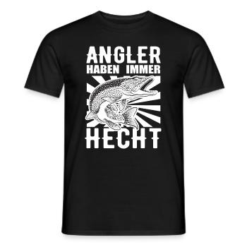 Angler haben immer hech lustiger Angel spruch - Männer T-Shirt - Schwarz - Vorne - AI Model Male 178 light (178cm)