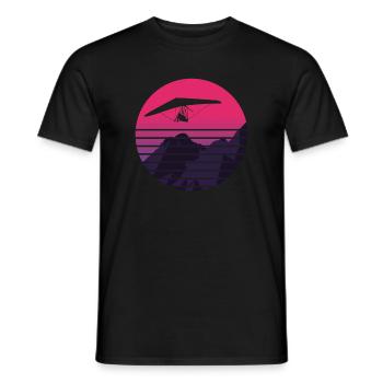 Hang glider sledder Deltasegler - Men's T-Shirt - black - Front - AI Model Male 178 light (178cm)