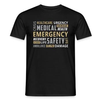 Krankenwagenfahrer Krankenwagen Sani Sanitäter - Männer T-Shirt - Schwarz - Vorne - AI Model Male 178 light (178cm)