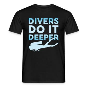 Plongée Plongée Plongée Diving mer eau Dive cadeau - T-shirt homme - noir - Devant - AI Model Male 178 light (178cm)