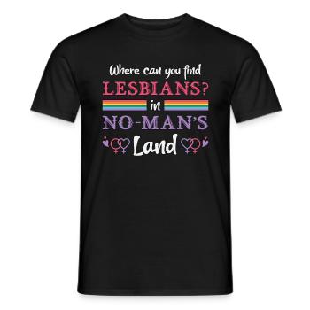 Lesbienne lesbienne lesbiennes LGBT Arc-en-ciel Cadeau - T-shirt homme - noir - Devant - AI Model Male 178 light (178cm)
